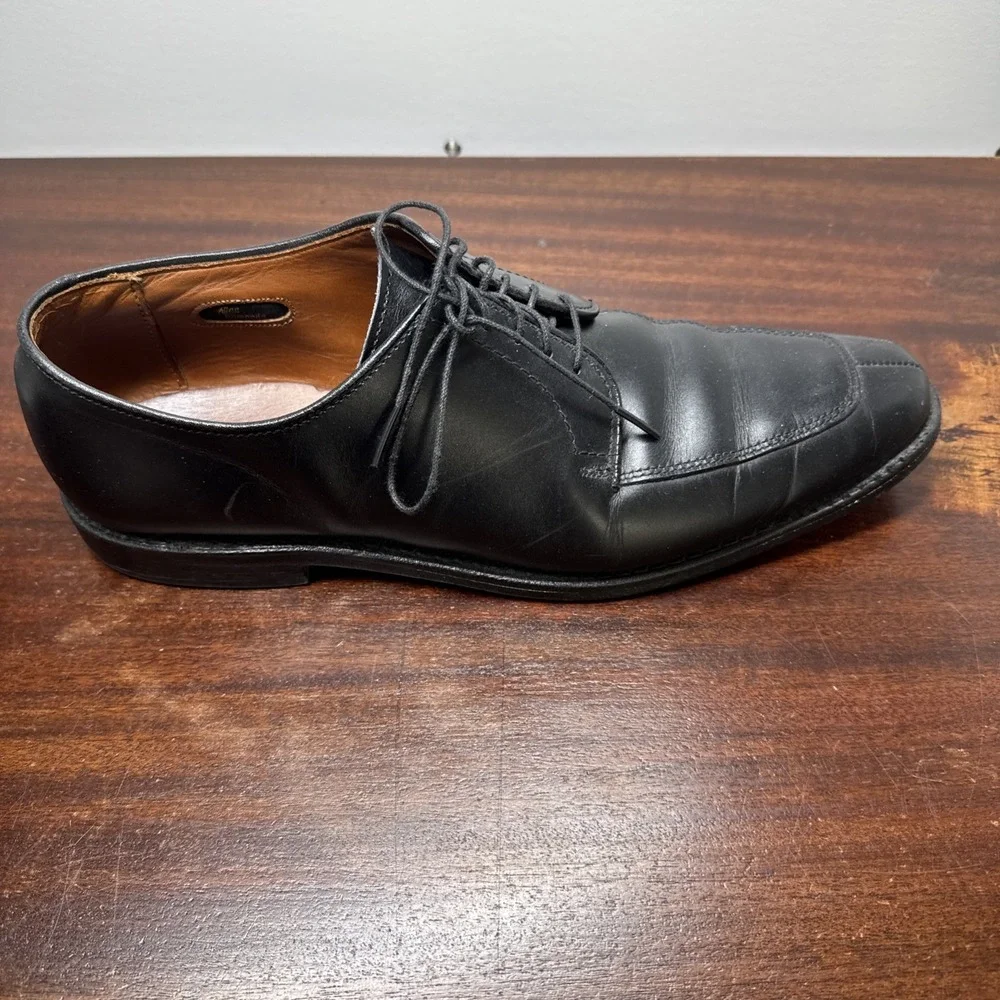 Allen Edmunds Delray Black Split Toe Oxford Dress Shoes Leather Size 10B (1208)